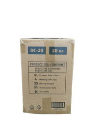 SLS DC-20 20oz. Deli Container Combo, Case (240 SETS)