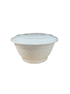 Dynasco BO-36W 36oz. White Bowl Combo, Case (150 SETS)