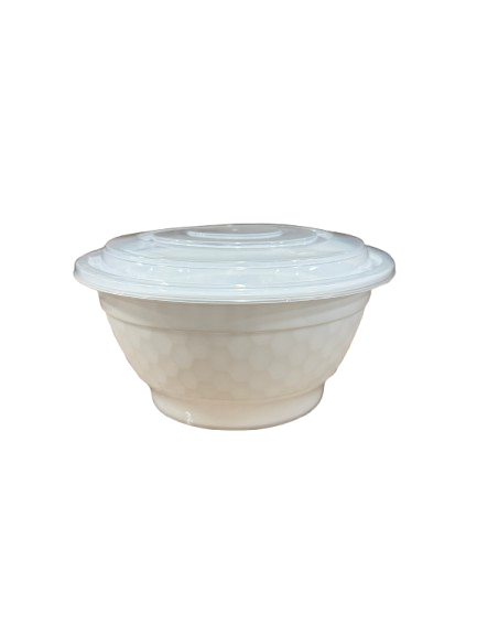 Dynasco BO-36W 36oz. White Bowl Combo, Case (150 SETS)
