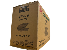 LR EP-38 White Hinge Container Combo, Case (150 SETS)