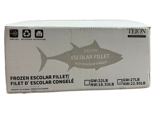 Teion Frozen Escolar Fillet, Case (27 LB)
