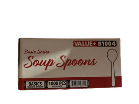 Value+, B1004 Plastic White Spoon, Case(1000's)