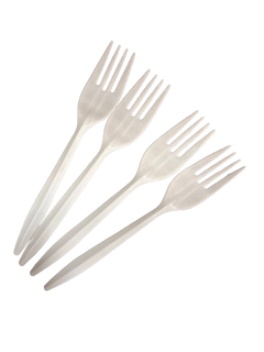 Value+, B1001 Plastic White Fork, Case (1000's)