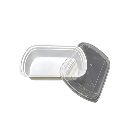 Dynasco KY-28W 28oz., White Rectangular Container Combo, Case (150 SETS)