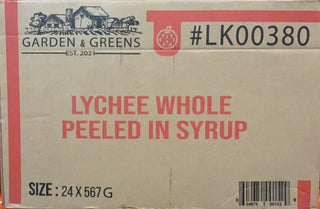 Lychee Whole & Peeled in Syrup (24x567 g) Garden & Greens