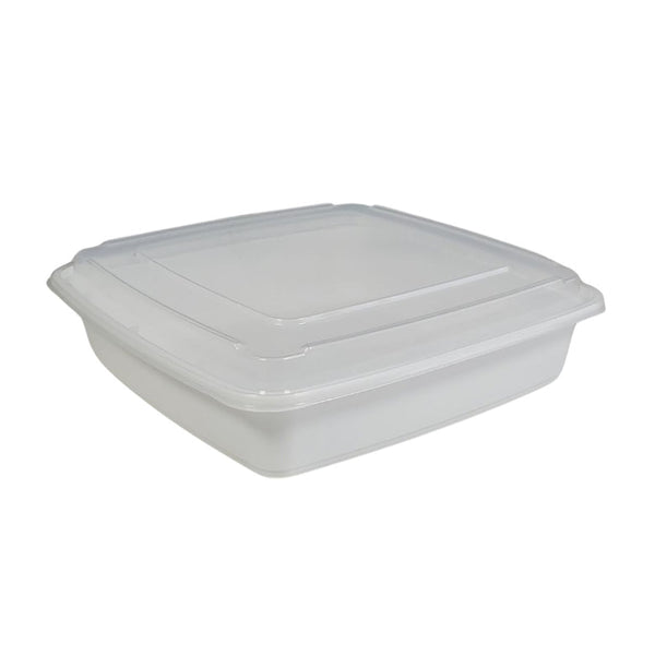 LR JE-48W 48oz. Square Container Combo, Case (100 SETS)