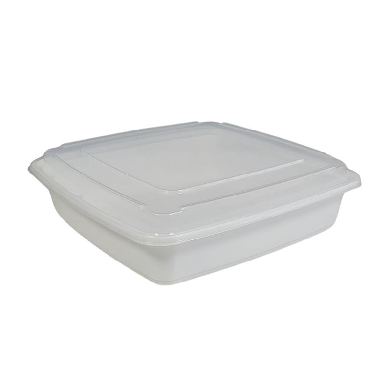 LR JE-48W 48oz. Square Container Combo, Case (100 SETS)