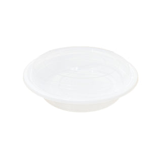 LR Y-24W 24oz. White Circular Container Combo, Case (150 SETS)