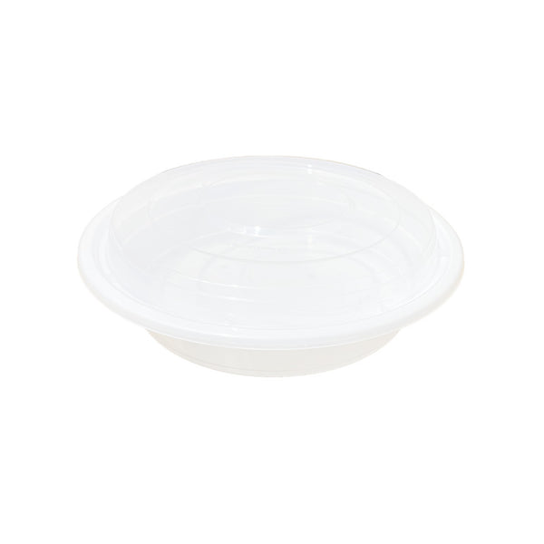 LR Y-24W 24oz. White Circular Container Combo, Case (150 SETS)