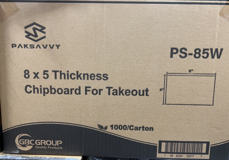 Paksavvy PS-85W, 8x5  Chipboard (1000CT)