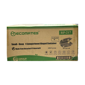 EcoMates RP-217, 8.25" Deep Hinged Container, Case (150 Counts)
