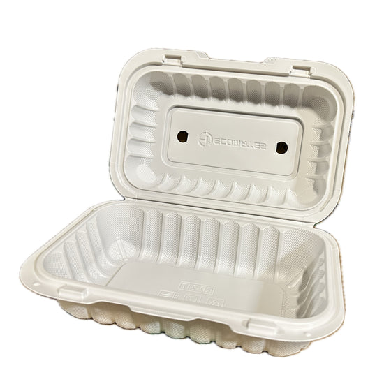 EcoMates RP-217, 8.25" Deep Hinged Container, Case (150 Counts)
