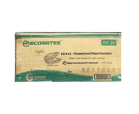 RP-28, Rectangular Hinged Container 8.89x6x5.63 (150 PC) Ecomates