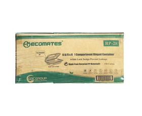 RP-28, Rectangular Hinged Container 8.89x6x5.63 (150 PC) Ecomates