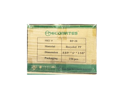 RP-28, Rectangular Hinged Container 8.89x6x5.63 (150 PC) Ecomates