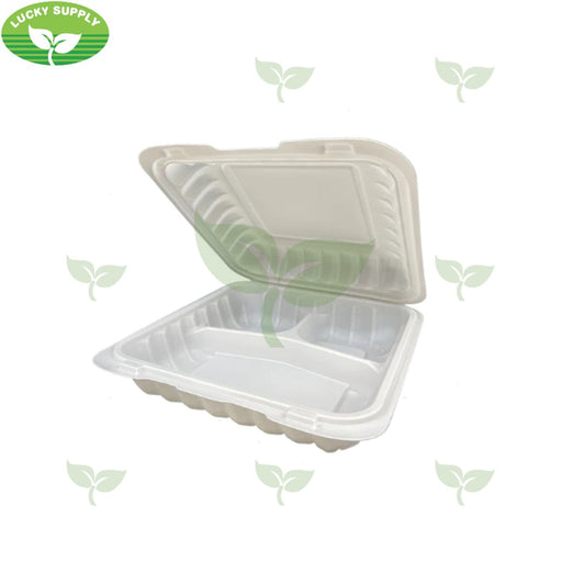 RP-903, 9” 3 Compartment Containers (150 PC) Ecomates