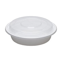 Dynasco RS-24W 24oz. Round Container Combo, Case (150 SETS)