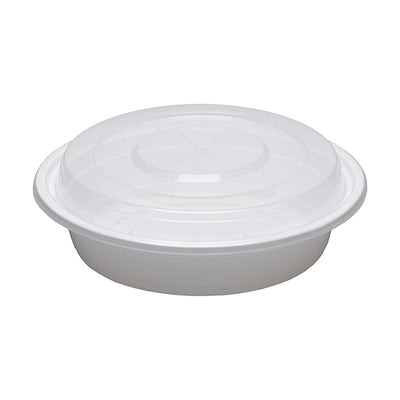 Dynasco RS-24W 24oz. Round Container Combo, Case (150 SETS)