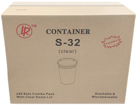 LR S-32 32oz. Deli Container Combo, Case (240 SETS)