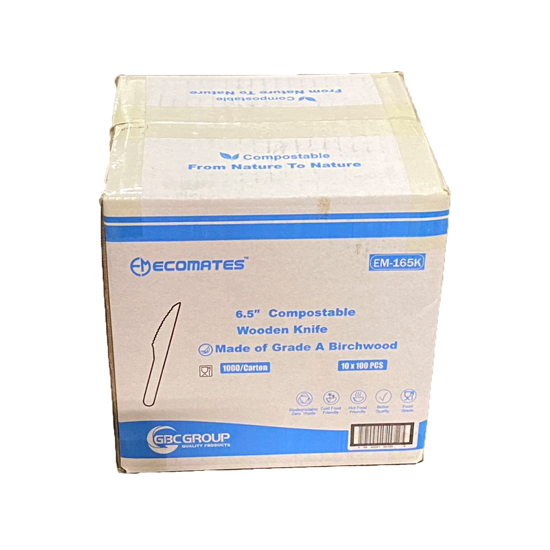Ecomates EM-165K Wooden Knife, Case (1000's)