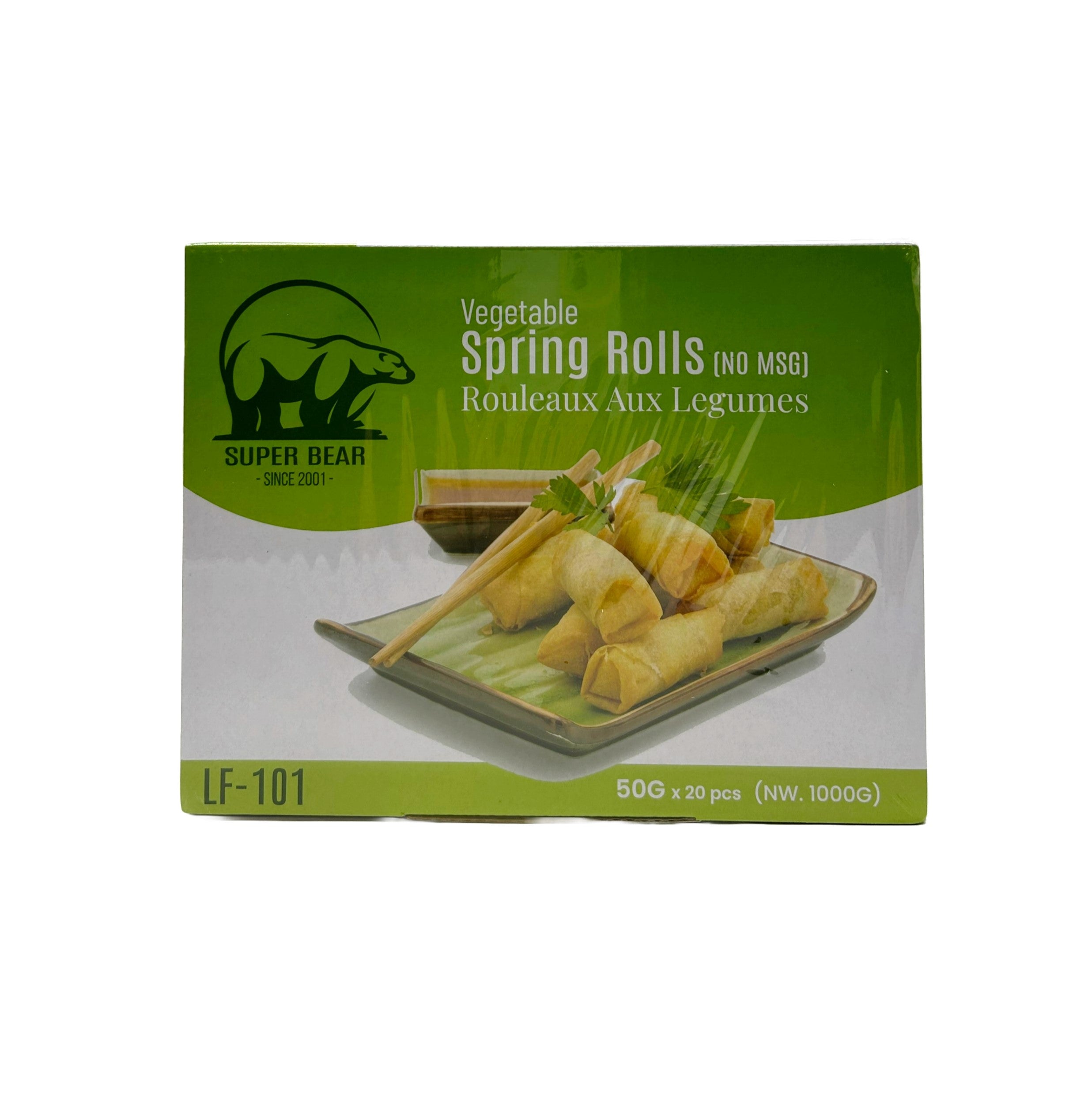 Spring Roll Case Super Bear Vegetable Spring Roll LF-101 (Large), Case (200x50g)