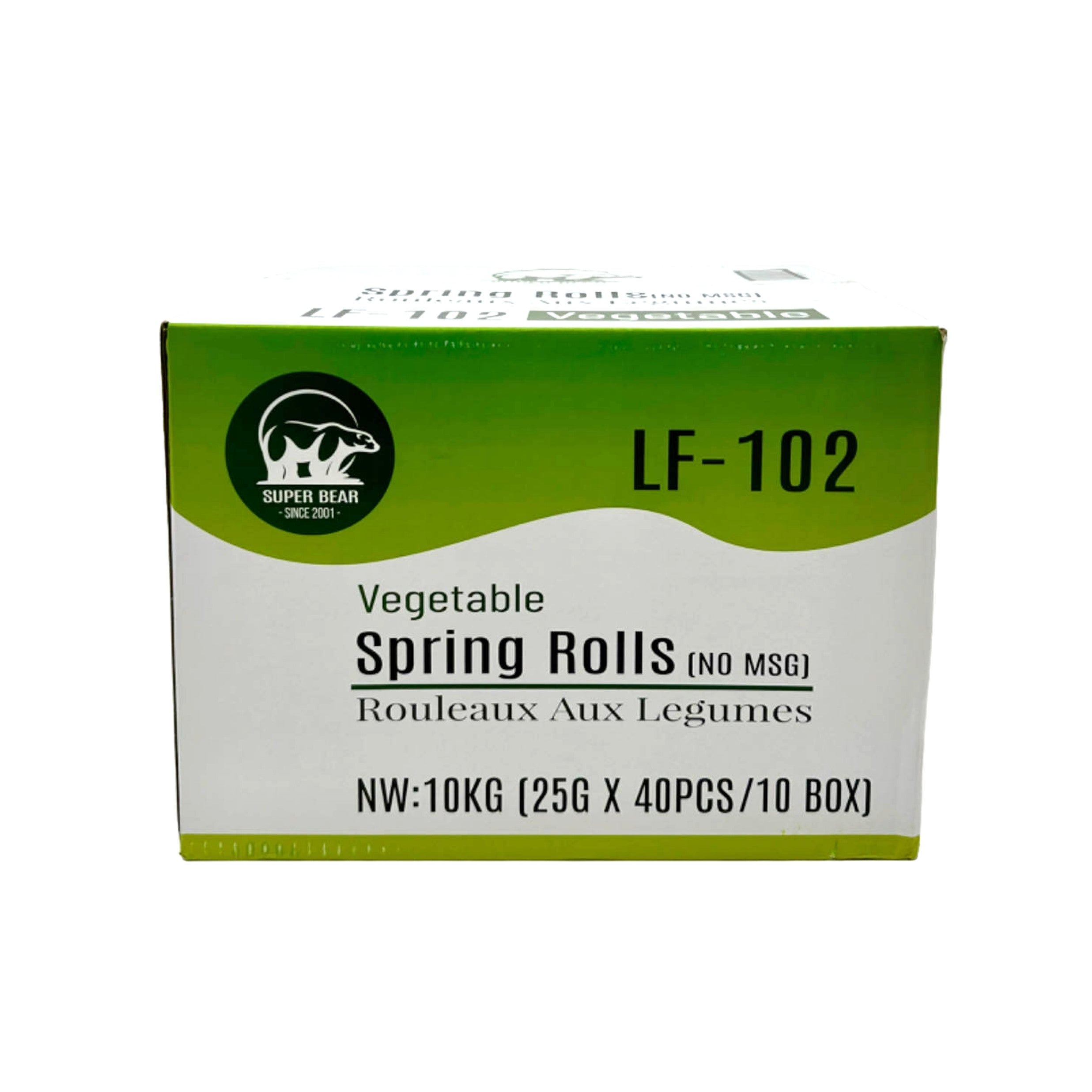Spring Roll Small Pack Super Bear Vegetable Spring Roll LF-102 (Mini), Case (10x40x25g)