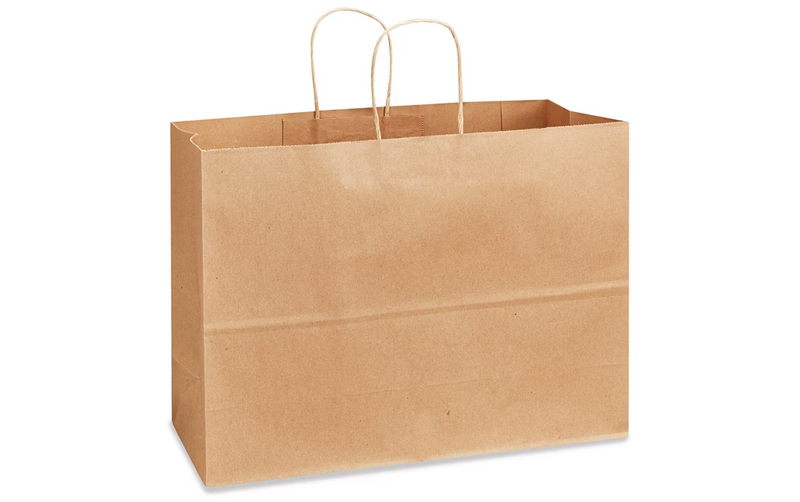 EM-1662, 16x6x12 Brown Kraft Paper Bag (200 PC) Ecomates