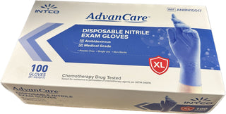 Blue (XL) Nitrile Gloves (100 PC) Intco AdvanCare