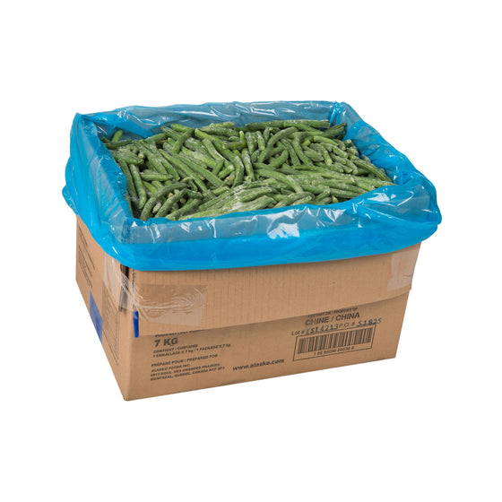 Alasko 00536 Frozen Whole Green Beans, IQF, Case (7 KG)