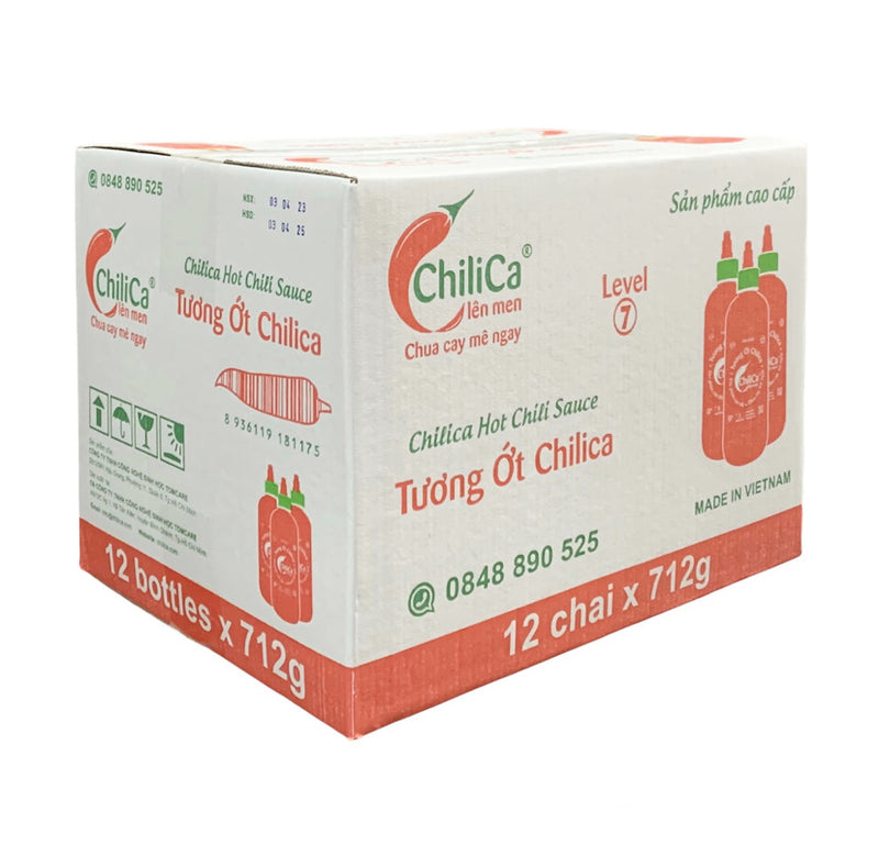 Chilica Sriracha Hot Chili Sauce, Case (12x712g)