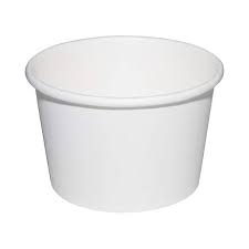 EcoMates EM-08, 8oz White Paper Container, Case (1000's)