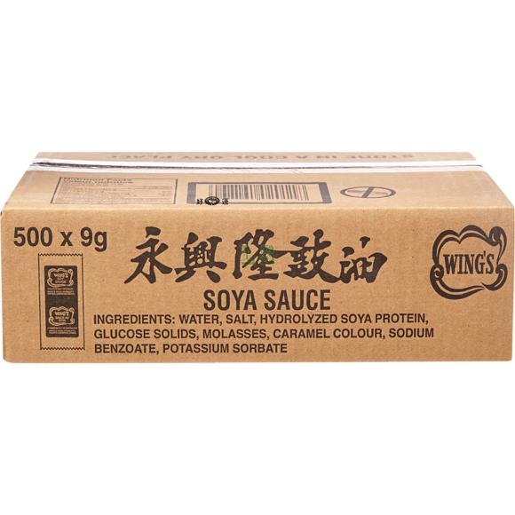 Wing's Soya Sauce Packets 500x9G/CS