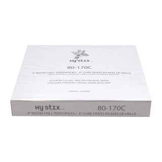 Hy Stix 4" Wood Frill Toothpicks, 1000 CT
