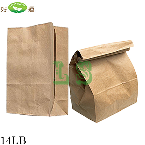 14LB Kraft Grocery Bag (500's)