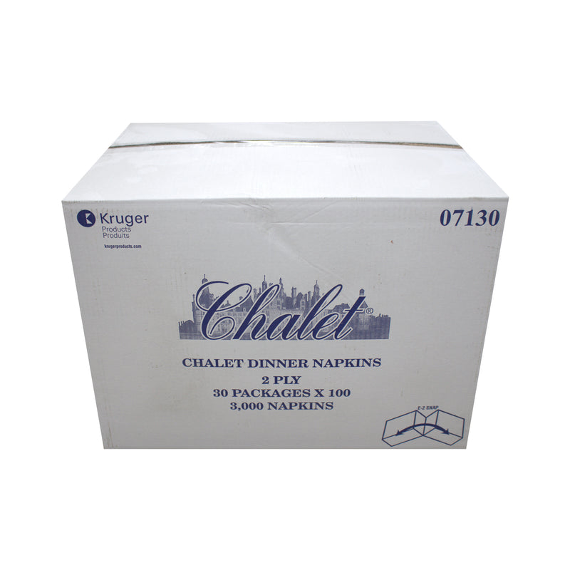 Chalet 07130 Dinner Napkins, 2-Ply, 30 PK
