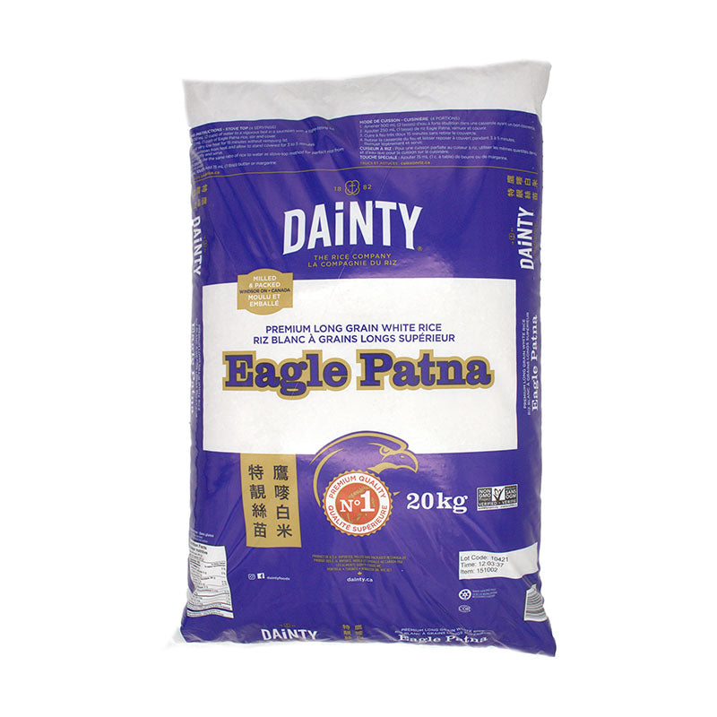 Dainty Eagle Patna Long Grain Rice, Bag (20 KG)