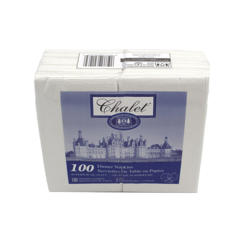 Chalet 07130 Dinner Napkins, 2-Ply, 30 PK