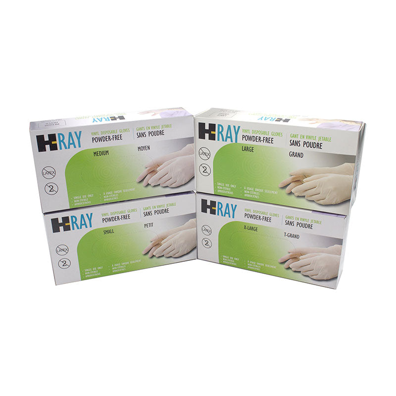 Products H-Ray Powder-Free Vinyl Gloves, X-Large, 10 BX