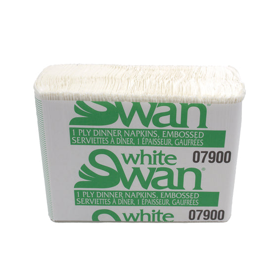 White Swan 07900 Dinner Napkins, 1-Ply, 12 PK