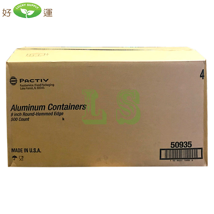 Pactiv 50935, 9" Heavy Aluminum Round Container (500's) *