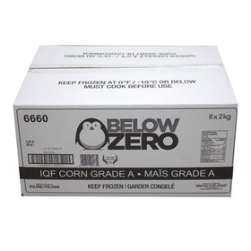Below Zero #6660 Corn, IQF, 6 CT