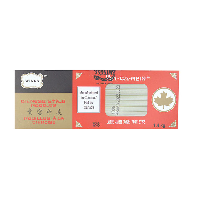 Wing's Yet-Ca-Mein Chinese Noodle, Case (12x1.4 KG)