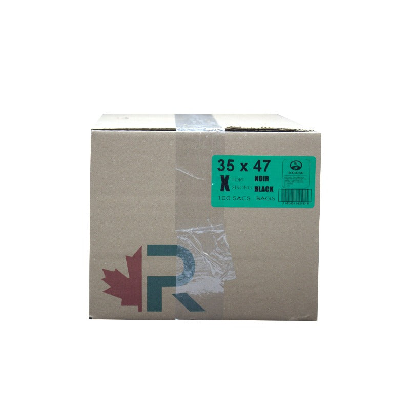 R 35x47 Ex-Strong Black Garbage Bag, 100 CT