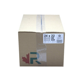 R 24x22 Regular Black Garbage Bag, 500 CT