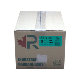 R 35x50 Ex-Strong Black Garbage Bag, 100 CT