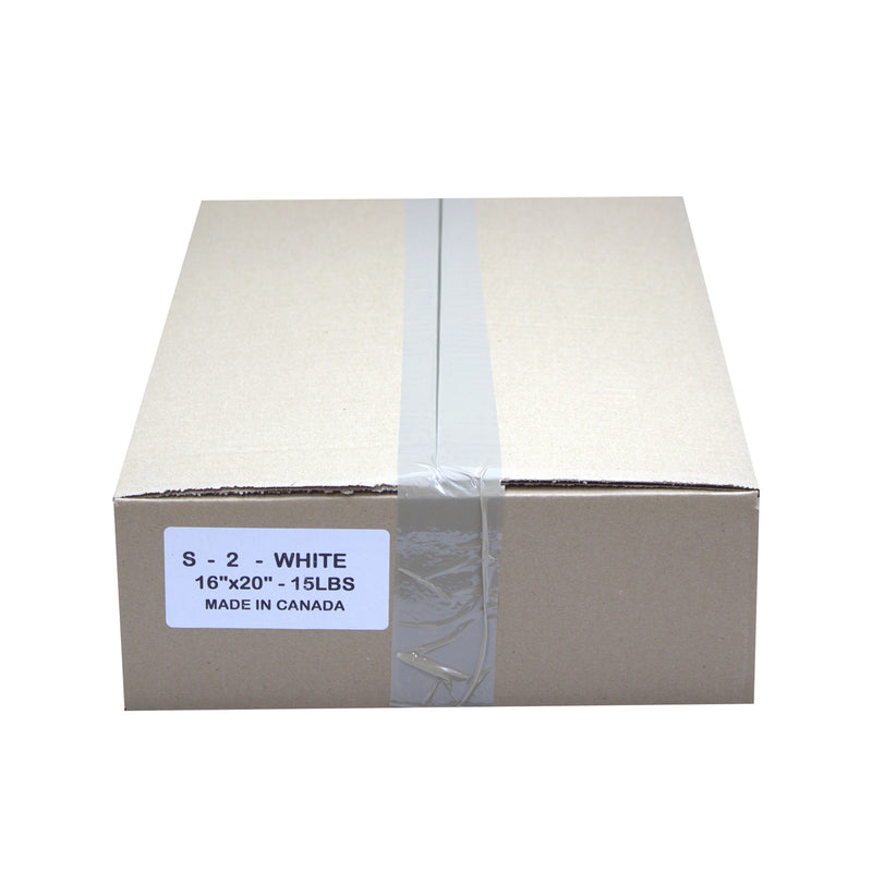 S-2 White T-shirt Bag, 15 LBs