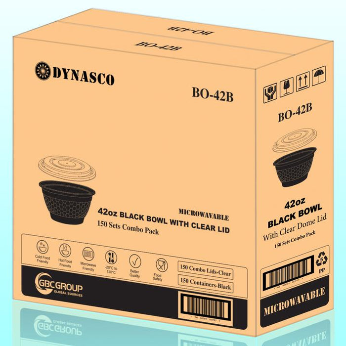 Dynasco BO-42, 42oz. Noodle Bowl and Lid Combo (150 SETS) *