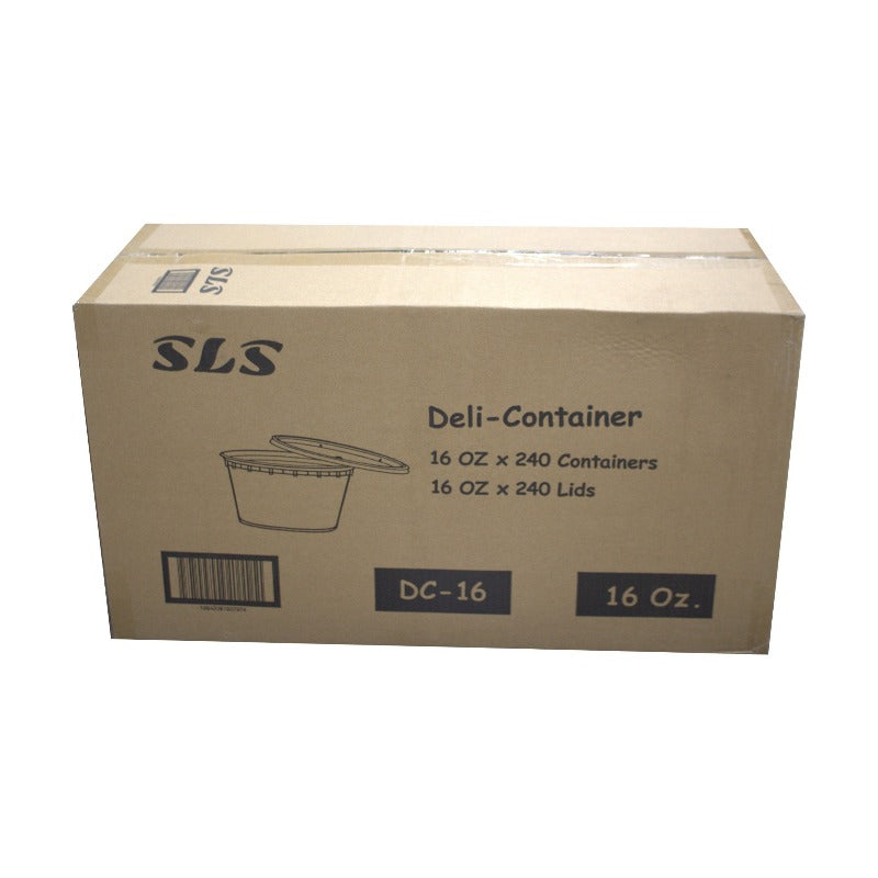 Sls Container Shipping 16oz. Deli Container Combo, Case (240 SETS) SLS DC-16