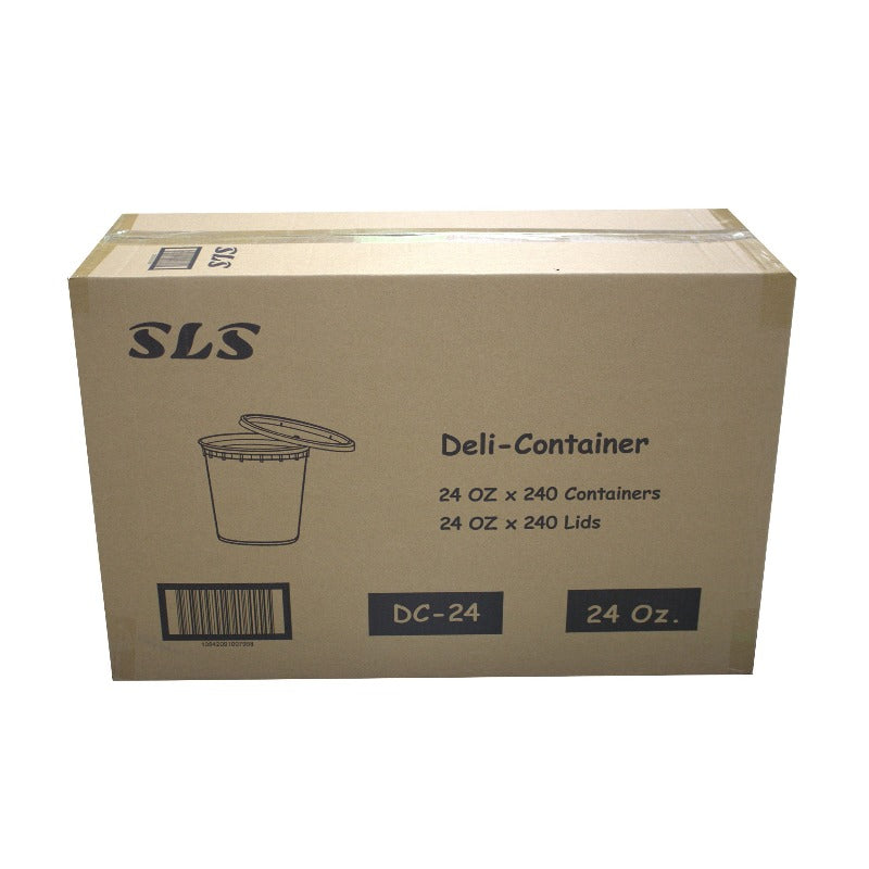 Sls Container Shipping SLS DC-24 24oz. Deli Container Combo, Case (240 SETS)