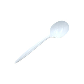Dynasco DC-25S Medium Weight White Soup Spoon, 1000 CT